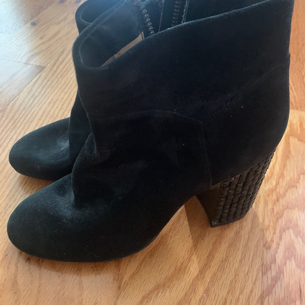 Michael Kors Suede Glitter Heel Booties - Picture 2 of 4